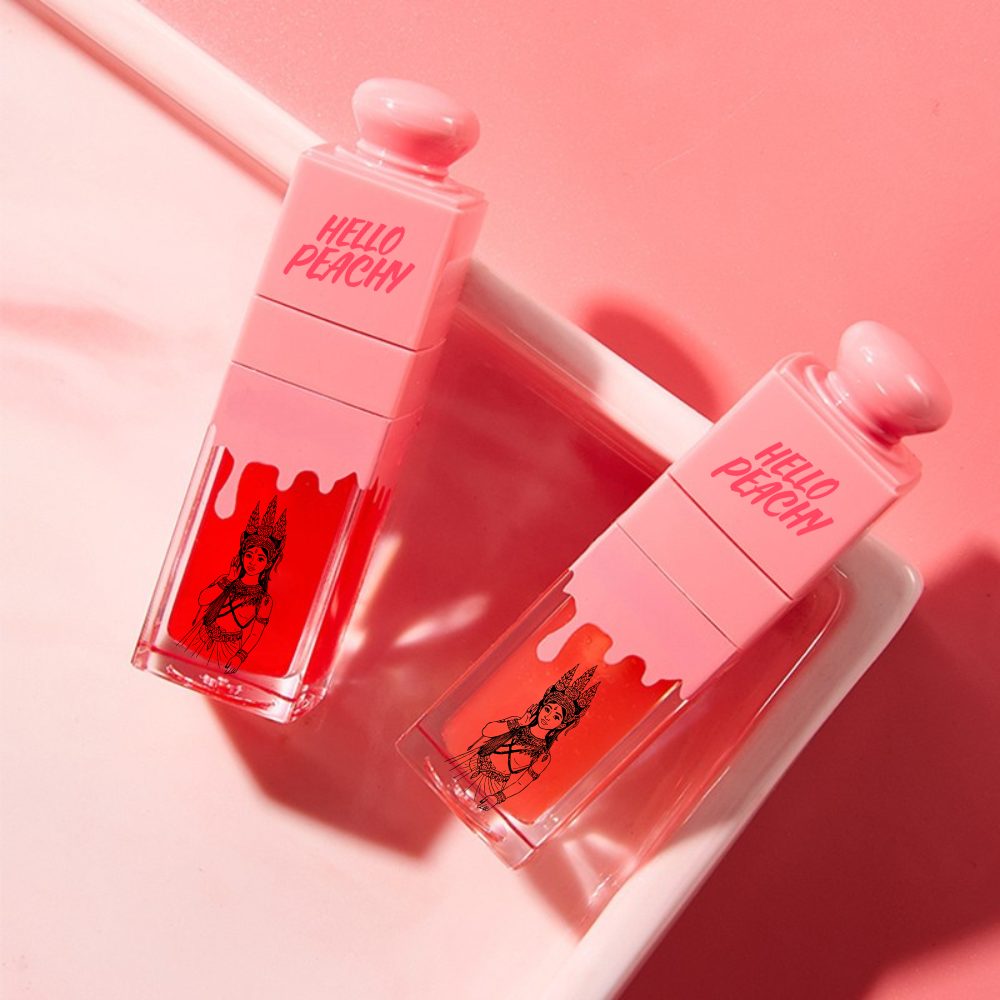 Two Hello Peachy lip oils in pink and coral shades